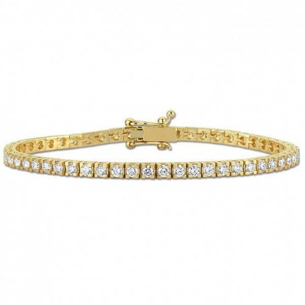 Nuran tennisarmbånd i 14 kt guld med 3,0 ct diamanter 18 cm